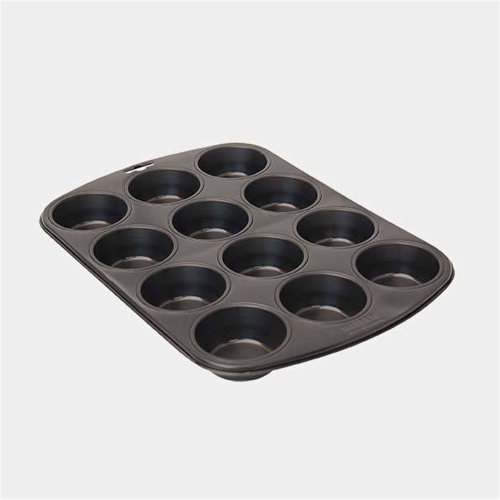 Set 6 moules à gros muffins acier revêtement antiadhérent 7,3 cm