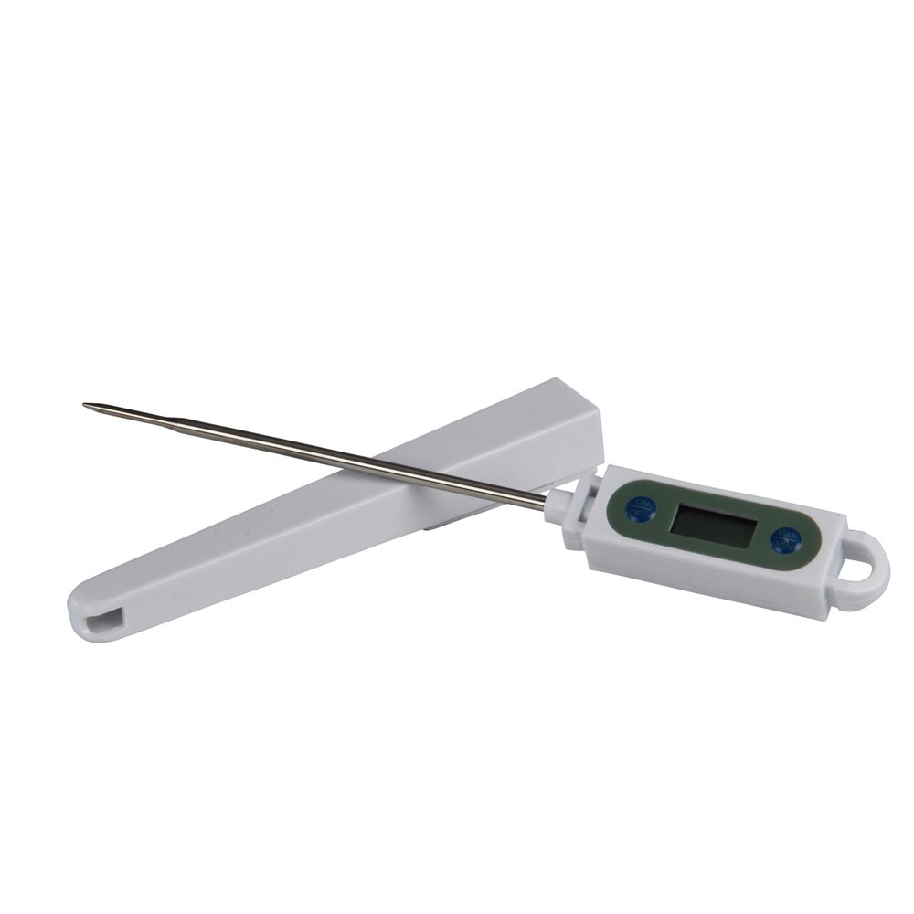 Thermomètre à four inox 600 °C avec sonde flexible et fixation à vis
