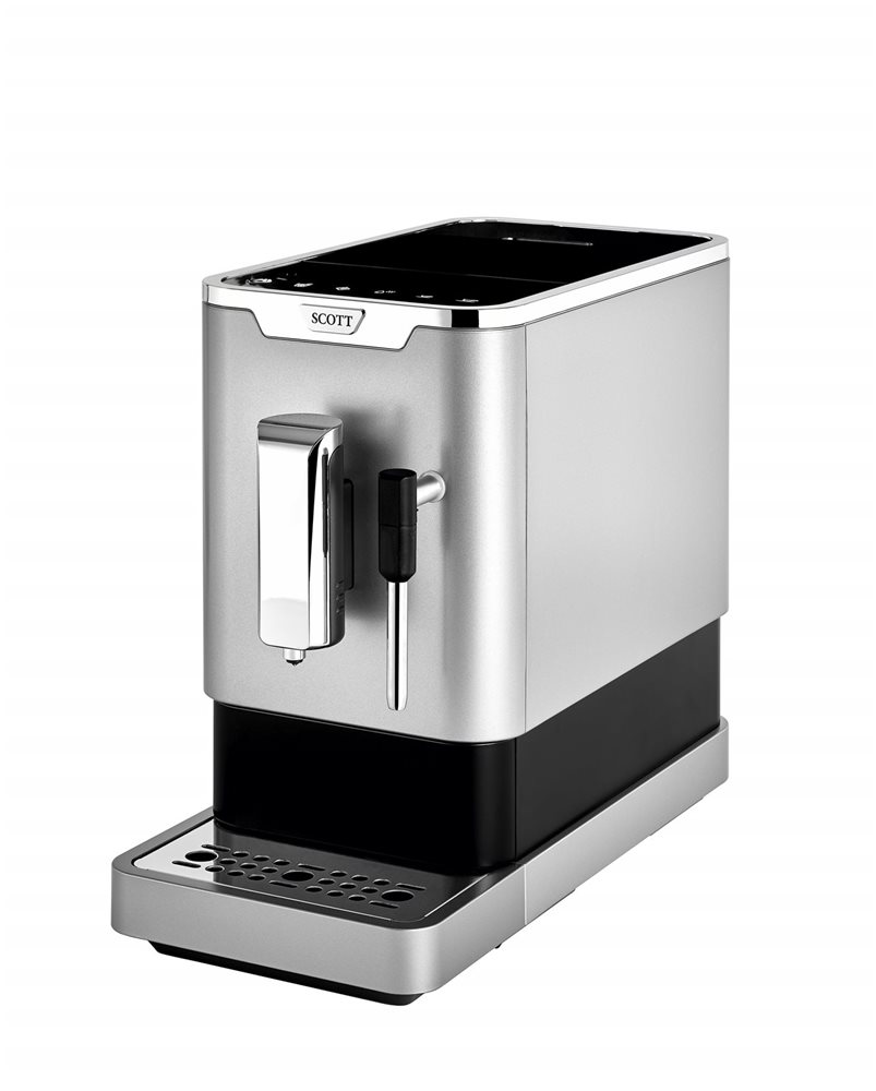 Machine à café expresso broyeur à grains et buse vapeur Scott Slimissimo  Milk - Tom Press