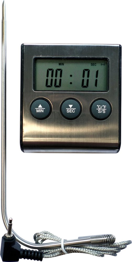 Thermomètre numérique Four Cuisine Cuisson Viande BBQ Sonde Minuterie Eau  Température de Lait Outils
