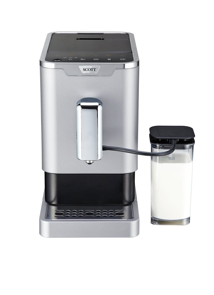 Machine à café expresso broyeur à grains avec pichet à lait intégré - Tom  Press