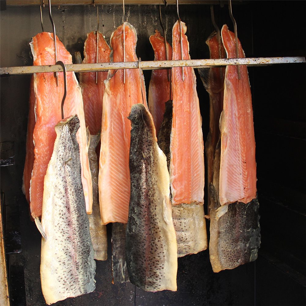 Fumoir à viande et poisson avec porte acier aluminisé hauteur 75 cm