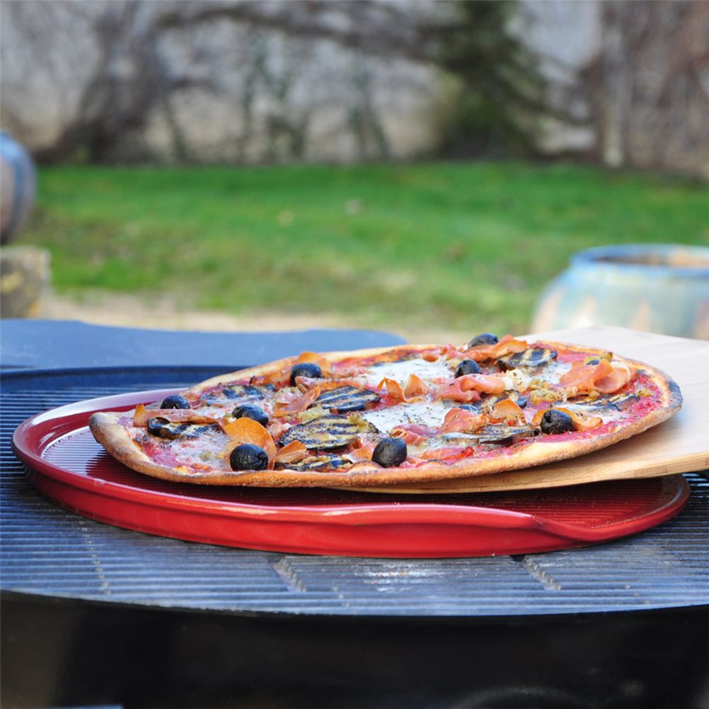 Kit pierre à pizza - pierre refractaire pour four ou barbecue